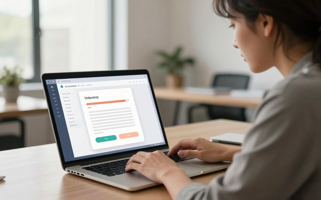 User uploading a document to an AI summarizer app